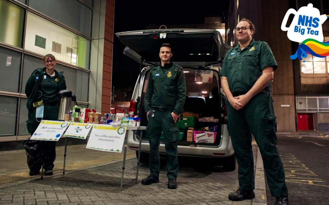 Ambulance crews raise a cuppa to NHS Charities Together funding as the UK prepares for the NHS Big Tea