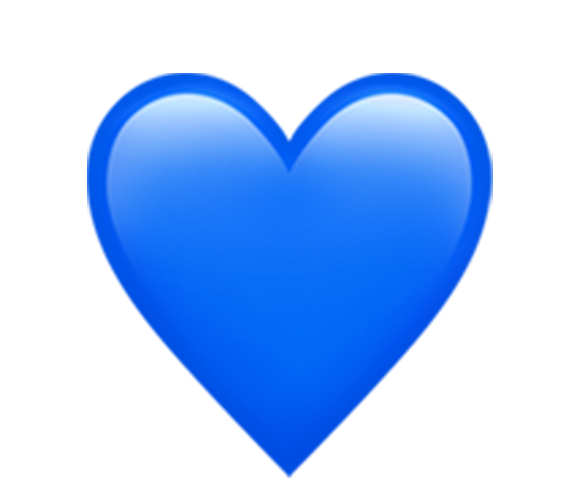 Digital Blue Heart Emoji