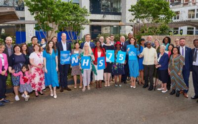 NHS Charities Together Patrons The Prince and Princess of Wales surprise health workers with 75th anniversary party